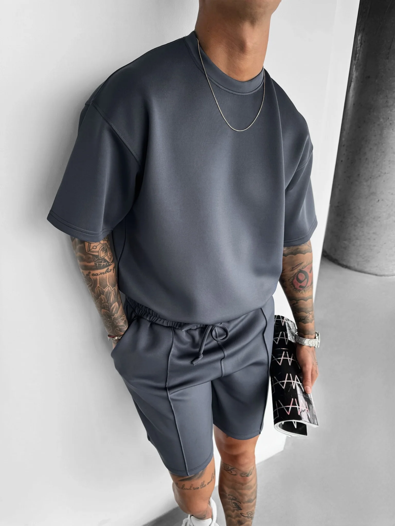 Regular Fit Diver T-shirt - Anthracite - Image 3